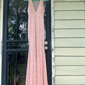 Y2K Pink Lace Formal Dress